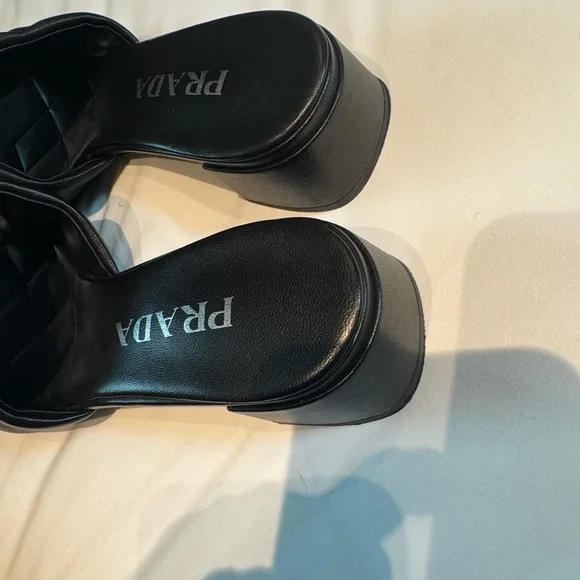 Prada Black Leather Mules - Picture 6 of 7